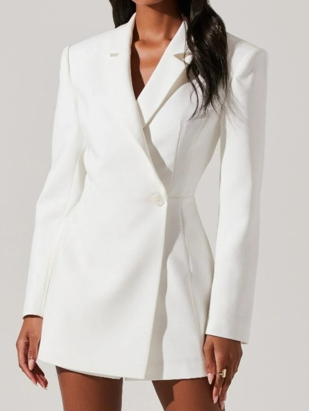 Astr White Blazer Wrap Mini Dress
